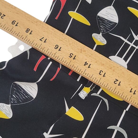 Collectif Caterina Swing Dress Black Mid-Century Atomic 2XL US 14 Rockabilly - Picture 16 of 16